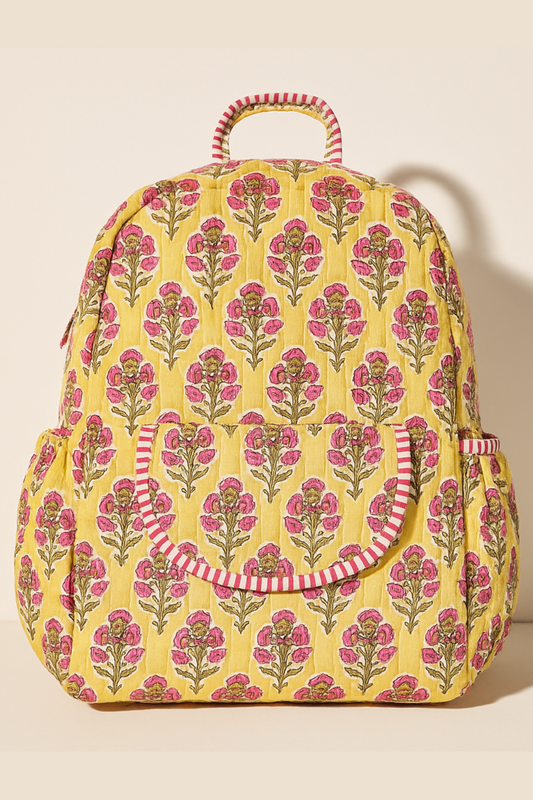 Poppy Lane Handmade Quilted Backpack