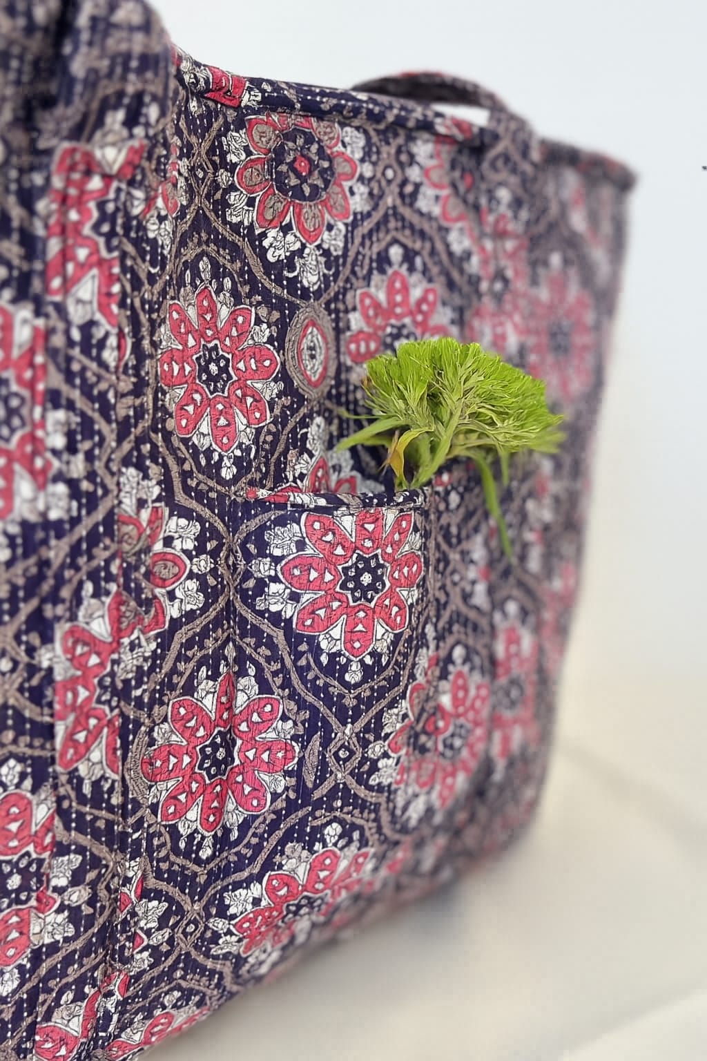 Mandala Handmade Zipper Shoulder Bag with Bottle Holder Pocket